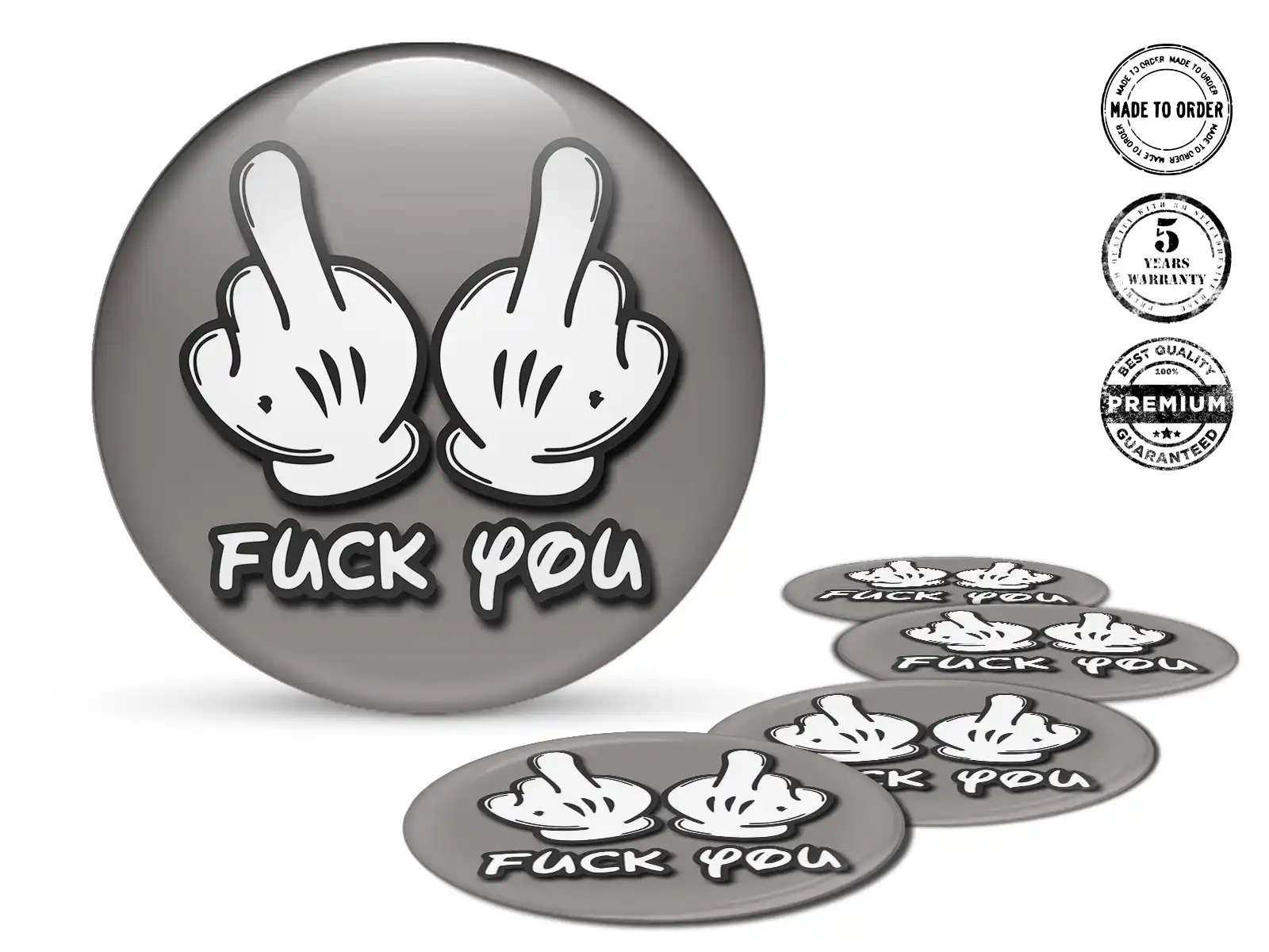 Sticker Dome Style Premium Wheel Logos